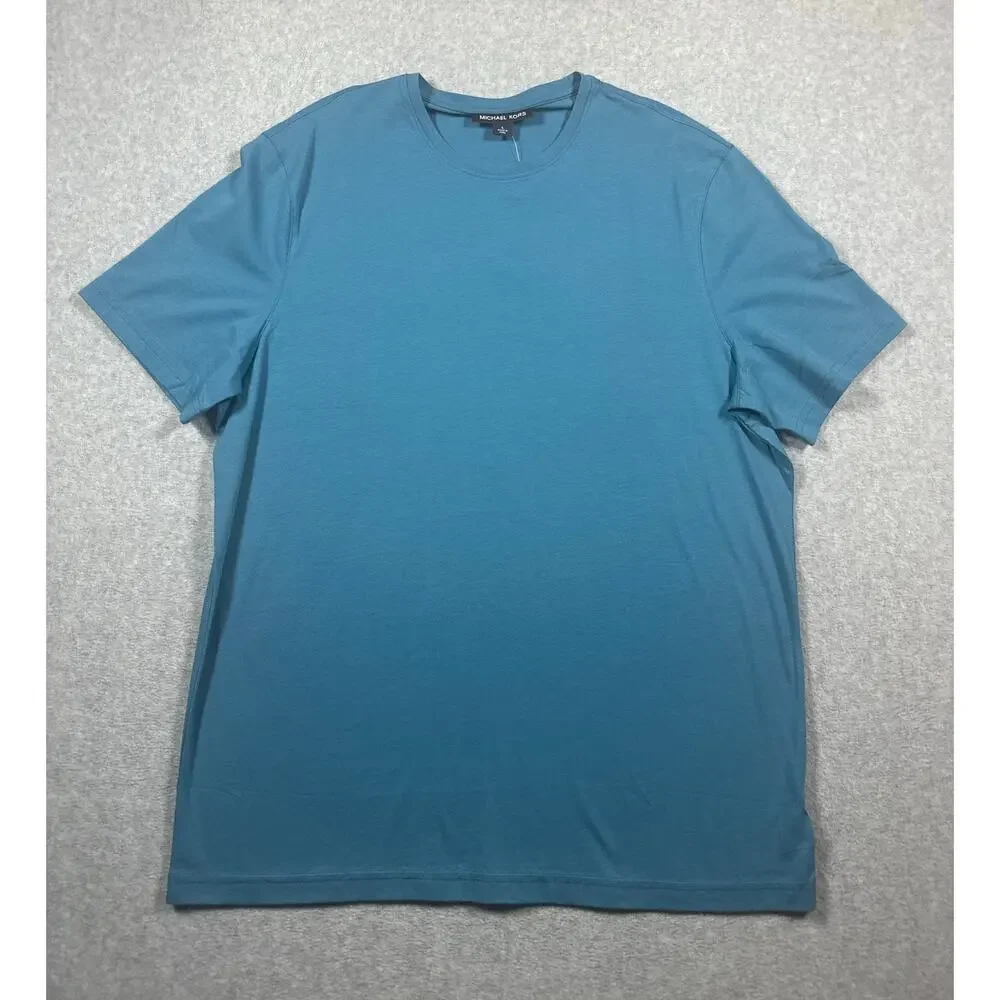 Michael Kors T-Shirt Men’s Large Blue Crew Neck Short Sleeve Casual NWT